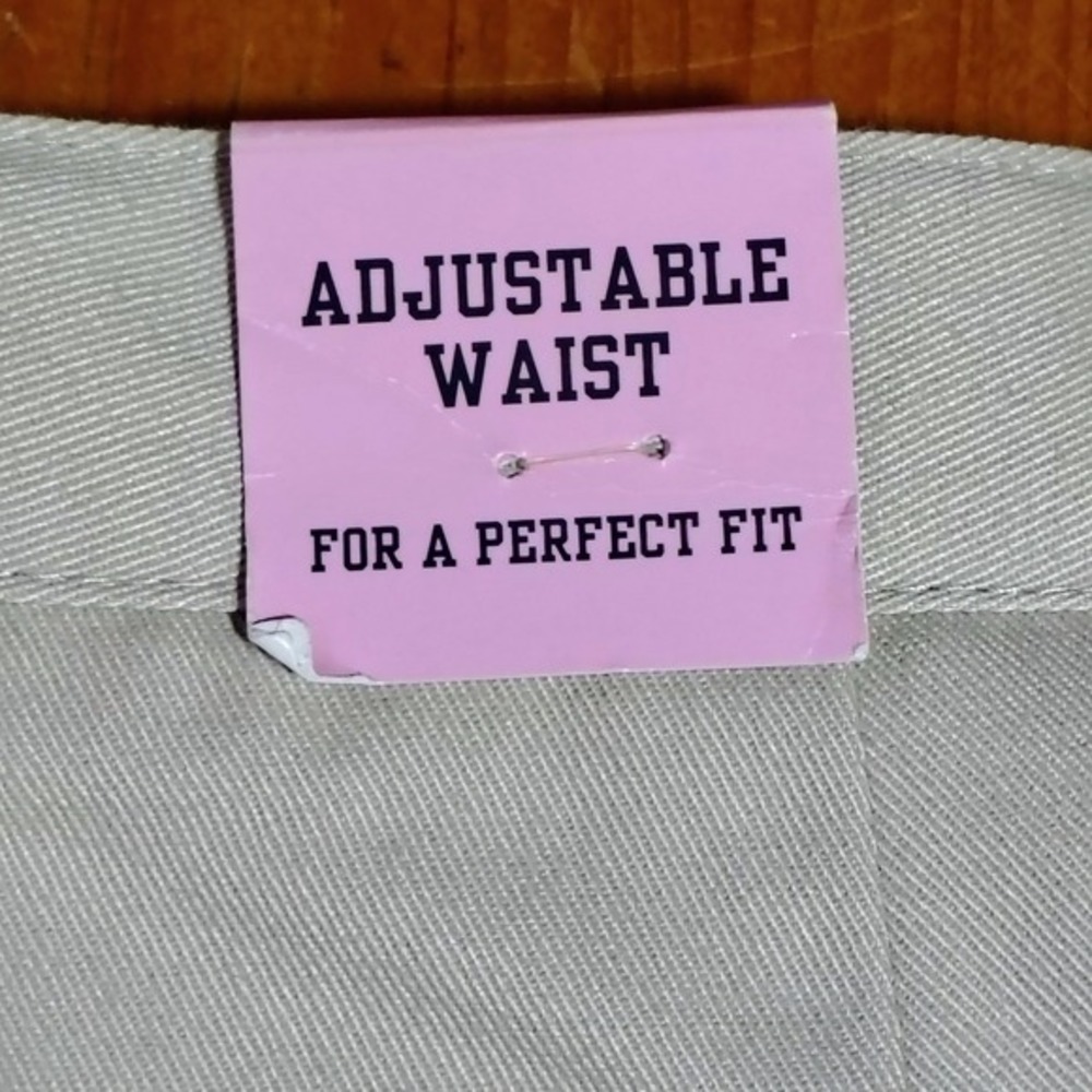 IZOD Girls Plus Schoolwear Pants Stain Repellent Adjustable Khaki Size 18 1/2 - Picture 6 of 10